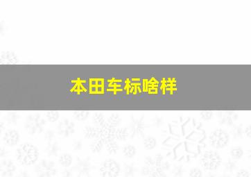 本田车标啥样