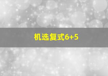 机选复式6+5