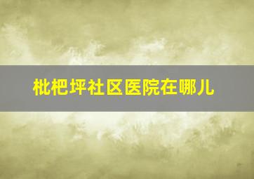 枇杷坪社区医院在哪儿