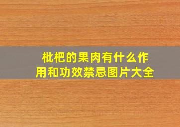 枇杷的果肉有什么作用和功效禁忌图片大全