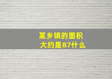 某乡镇的面积大约是87什么