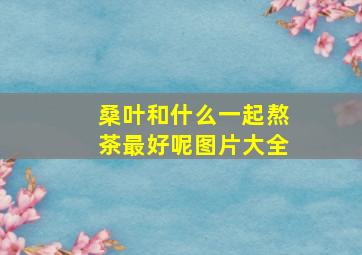 桑叶和什么一起熬茶最好呢图片大全