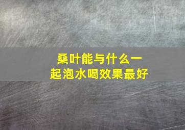 桑叶能与什么一起泡水喝效果最好