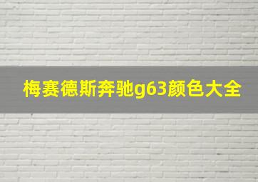 梅赛德斯奔驰g63颜色大全