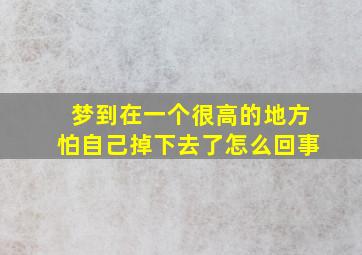 梦到在一个很高的地方怕自己掉下去了怎么回事