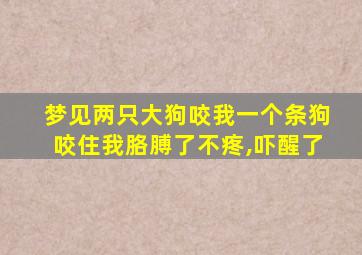 梦见两只大狗咬我一个条狗咬住我胳膊了不疼,吓醒了