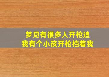 梦见有很多人开枪追我有个小孩开枪档着我