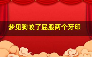 梦见狗咬了屁股两个牙印