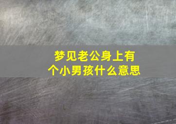 梦见老公身上有个小男孩什么意思