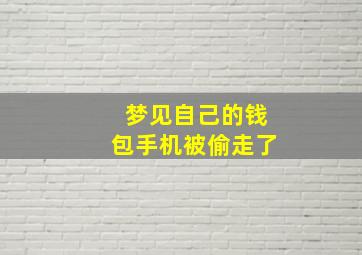 梦见自己的钱包手机被偷走了