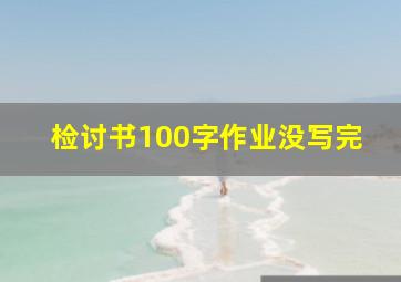 检讨书100字作业没写完