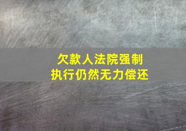 欠款人法院强制执行仍然无力偿还