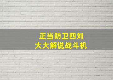 正当防卫四刘大大解说战斗机