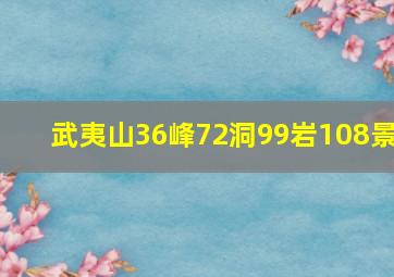 武夷山36峰72洞99岩108景