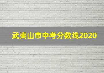 武夷山市中考分数线2020