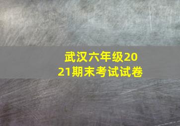 武汉六年级2021期末考试试卷