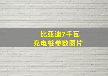 比亚迪7千瓦充电桩参数图片