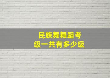 民族舞舞蹈考级一共有多少级