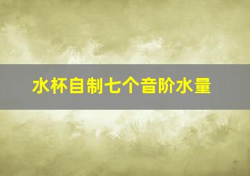 水杯自制七个音阶水量