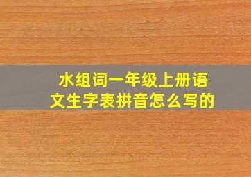 水组词一年级上册语文生字表拼音怎么写的