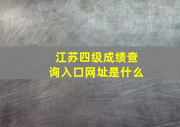 江苏四级成绩查询入口网址是什么