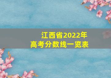 江西省2022年高考分数线一览表