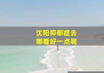 沈阳抑郁症去哪看好一点呢