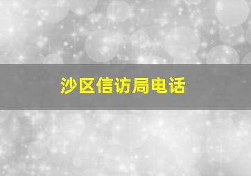 沙区信访局电话