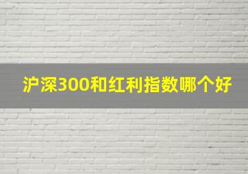 沪深300和红利指数哪个好