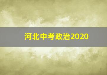 河北中考政治2020