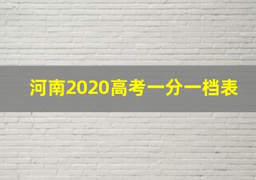 河南2020高考一分一档表