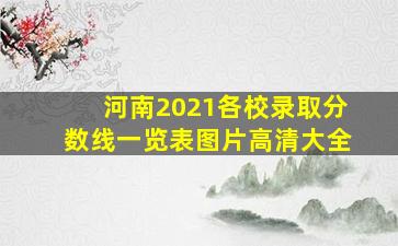 河南2021各校录取分数线一览表图片高清大全