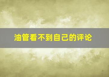 油管看不到自己的评论