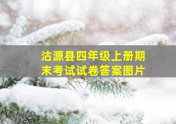 沽源县四年级上册期末考试试卷答案图片