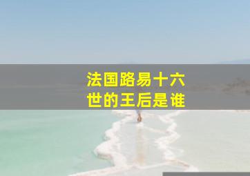 法国路易十六世的王后是谁