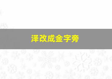 泽改成金字旁