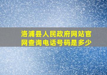 洛浦县人民政府网站官网查询电话号码是多少