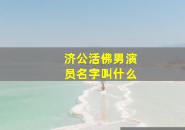 济公活佛男演员名字叫什么