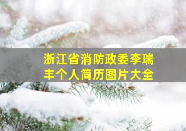 浙江省消防政委李瑞丰个人简历图片大全