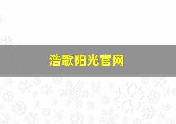 浩歌阳光官网