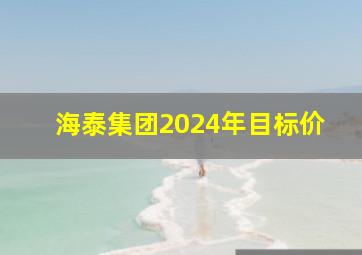 海泰集团2024年目标价