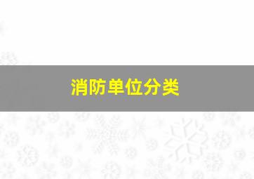 消防单位分类