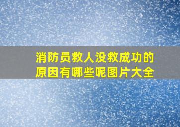 消防员救人没救成功的原因有哪些呢图片大全