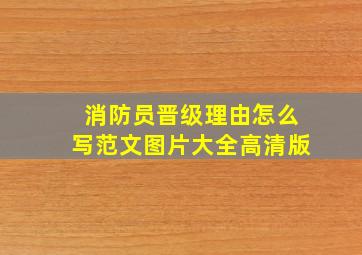 消防员晋级理由怎么写范文图片大全高清版