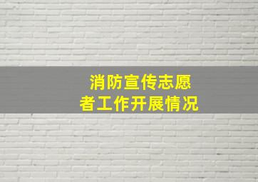 消防宣传志愿者工作开展情况