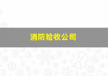 消防验收公司