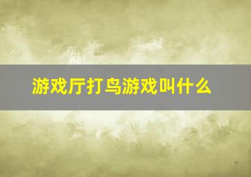 游戏厅打鸟游戏叫什么