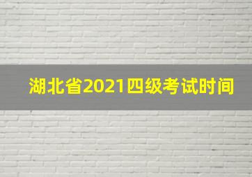 湖北省2021四级考试时间