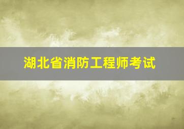 湖北省消防工程师考试