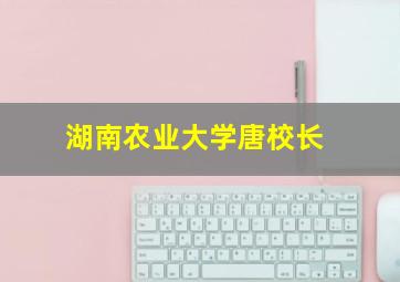 湖南农业大学唐校长